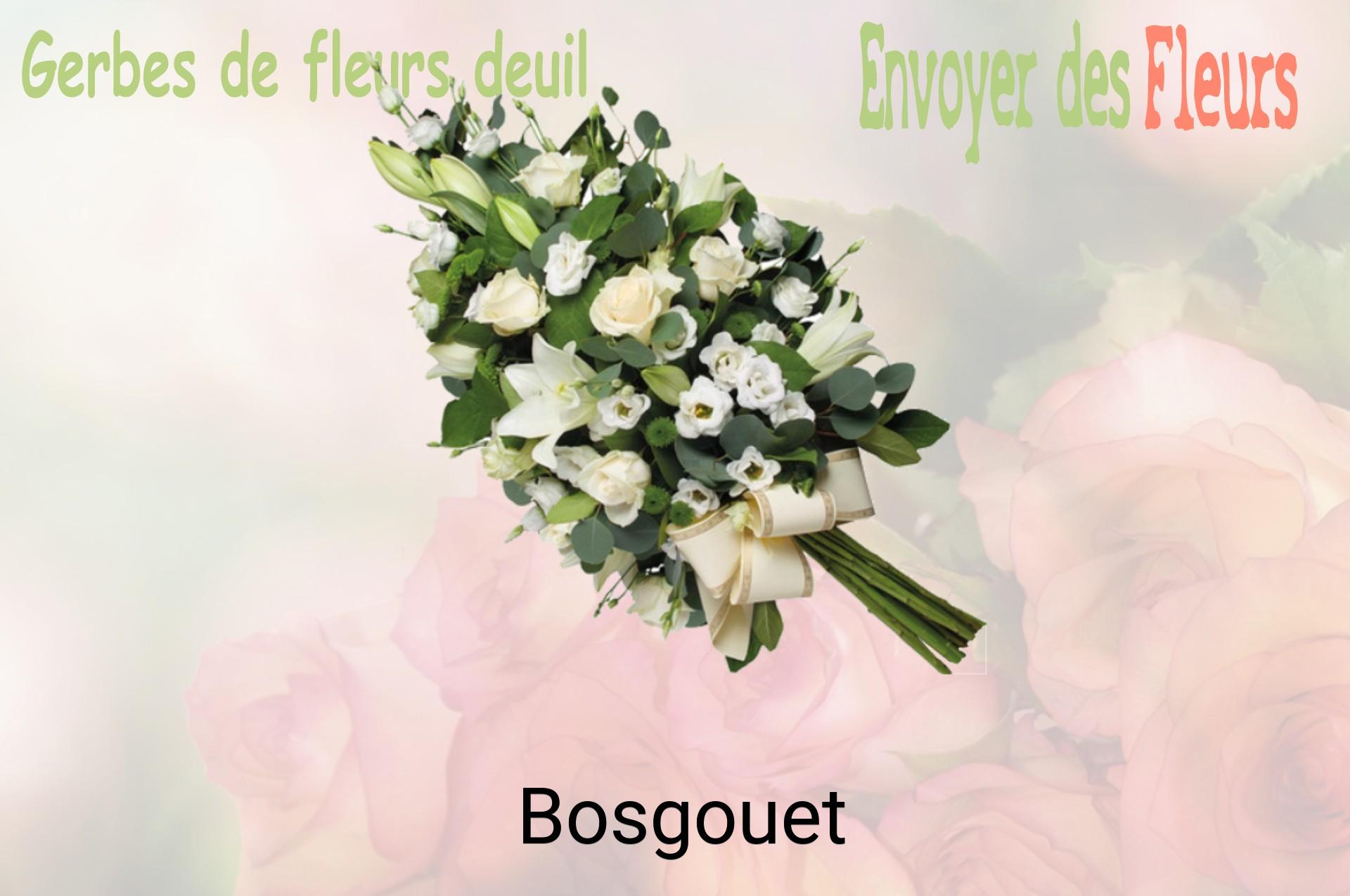 Gerbe de fleurs de deuil livrée à Bosgouet